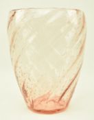 WILLIAM WILSON FOR WHITEFRIARS - ROSE PINK GLASS VASE