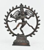 20TH CENTURY INDIAN DANCING SHIVA BRONZE TEMPLE STATUE