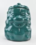 VINTAGE PAINTED TERRACOTTA POTATO MAN LIDDED STORAGE POT