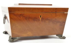 EARLY 19TH CENTURY REGENCY MAHOGANY INLAID BOX
