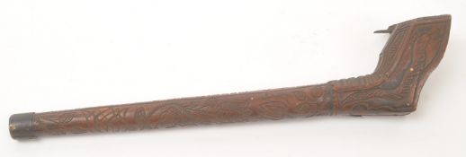 EARLY 18TH CENTURY 1706 DUTCH BOXWOOD CARVED PIPE CASE