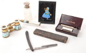 COLLECTION OF CURIO / COLLECTABLE ITEMS - RAZOR & OPERA GLASSES