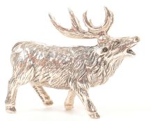 VINTAGE 20TH CENTURY SILVER STAG ORNAMENT