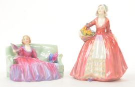ROYAL DOULTON - TWO 1930S PORCELAIN LADIES FIGURES