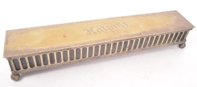 EDWARDIAN SILVER PLATE HATPIN BOX & PINS