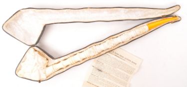 NURHAN CEVAHIR - LARGE CARVED MEERSCHAUM SMOKING PIPE