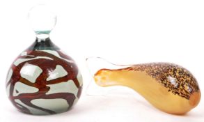 TWO MDINA & WEDGWOOD GLASS PAPERWEIGHTS