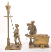 TWO EARLY 20TH CENTURY BRASS FIGURES