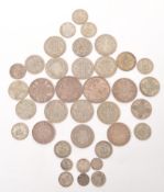 COLLECTION OF 19TH & 20TH CENTURY BRITISH SILVER COINS