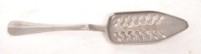 LATE 19TH CENTURY FRENCH WHITE METAL ABSINTHE SPOON