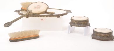 MID CENTURY CIRCA 1970S NEEDLEPOINT VANITY DRESS SET