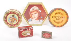 COLLECTION OF VINTAGE 20TH CENTURY RETAIL ADVERTISING TINS