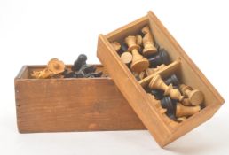 FRENCH REGENCY PATTERN HAND TURNED CHESS SET