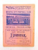 LOCAL & SPORTING INTEREST - BRISTOL CITY 1939 FOOTBALL PROGRAMME