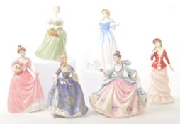 ROYAL DOULTON - COLLECTION OF SIX PORCELAIN LADY FIGURES