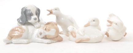 NAO SPANISH PORCELAIN HANDPAINTED ANIMAL FIGURINES