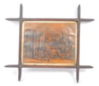 EARLY 20TH CENTURY PRINT IN TRAMP ART STYLE FRAME