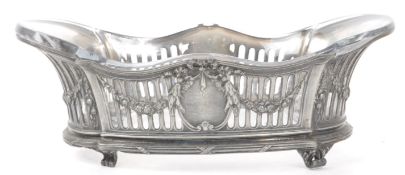 EARLY 20TH CENTURY FRENCH SILVER PLATED BREAD BASKET