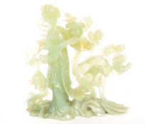 MID CENTURY CHINESE BOWENITE DIORAMA