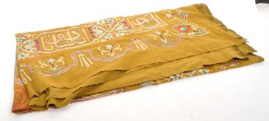 EARLY 20TH CENTURY EMBROIDERED TEXTILE COVER
