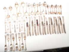 GEORGE BUTLER & CO OF SHEFFIELD KING'S PATTERN CUTLERY