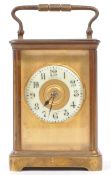 19TH CENTURY FRENCH REYNOLDSON BRASS CARRIAGE CLOCK