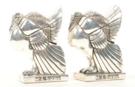 M. A. BOURAINE - PAIR OF SILVER TURKEY CONDIMENT SALT & PEPPER