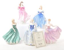 ROYAL DOULTON - COLLECTION OF FIVE PORCELAIN LADY FIGURES