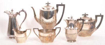 GEORGE V SILVER PLATED WALKER & HALL TEA / COFFEE SERVICE