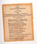 19TH CENTURY FUNERAL NEEDLEWORK EMBROIDERY SAMPLER