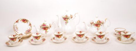 ROYAL ALBERT COUNTRY ROSES - TEA SERVICE / COFFEE POT / TEAPOT
