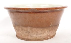 EARLY 20TH CENTURY TERRACOTTA DAIRY CREAM BOWL