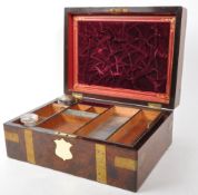 VICTORIAN BURR WALNUT LADIES VANITY BOX