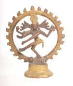 LATE 19TH CENTURY INDIAN DANCING SHIVA BRASS FIGURE