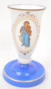 EARLY 20TH CENTURY OPALINE GLASS WITH IMAGE OF MAIDEN