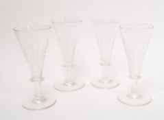 GEORGE III 19TH CENTURY FOUR CUT CRYSTAL GLASSES