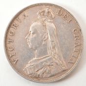 19TH CENTURY 1888 DOUBLE FLORIN - INVERTED 1 IN VICTORIA