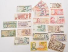 COLLECTION OF 20TH CENTURY BANK NOTES