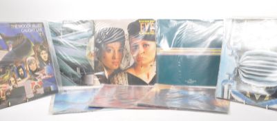 THE MOODY BLUES - COLLECTION OF VINTAGE LONG PLAY VINYL RECORDS