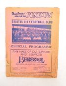 LOCAL INTEREST - 1939 OFFICIAL BRISTOL CITY FOOTBALL PROGRAMME