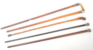 COLLECTION OF 19TH CENTURY & LATER WALKING STICKS