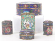 COLLCECTION OF EARLY 20TH CENTURY ENAMELLED CLOISONNE ITEMS