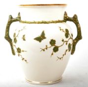 EARLY 20TH CENTURY TWIN HANDLED CHINOISERIES VASE