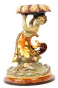 WILHELM SCHILLER & SONS - LATE 19TH CENTURY MAJOLICA TAZZA