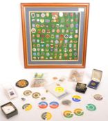 LARGE COLLETION OF BRITISH & INTERNATIONAL LAWN BOWLS BADGES