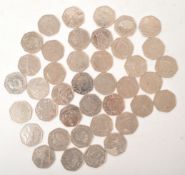 COLLECTION OF FORTY BRITISH 50P COINS
