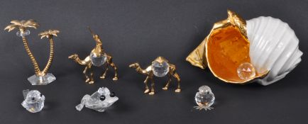 SWAROVSKI - COLLECTION GOLD PLATED CRYSTAL ORNAMENTS