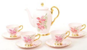 1930S 1940S TUSCAN PINK LILY BONE CHINA TEA SERVICE