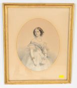 19TH CENTURY MEZZOTINT OF QUEEN STEPHANIE OF PORTUGAL