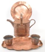 COLLECTION OF ART NOUVEAU COPPER DECORATIVE ITEMS